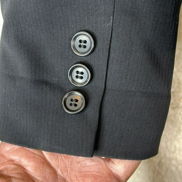 Emma James Womens Black One Button Blazer Suit Jacket SIZE 9 - Picture 8 of 9